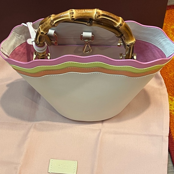 RADLEY LONDON bamboo top handle summer bag with bag charm - Picture 7 of 8